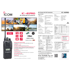 Icom IC-41PRO Waterproof Handheld UHF CB Radio - Orange