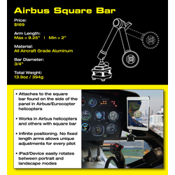 MyGoFlight Sport Mount - Airbus Helicopter / Square Tube Mount