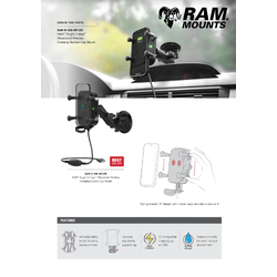 RAM® Tough-Charge™ with X-Grip® Tech Waterproof Wireless Charging Holder
