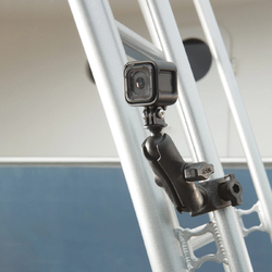 RAM® Small Tough-Claw™ Double Ball Mount with Universal Action Camera Adapter
