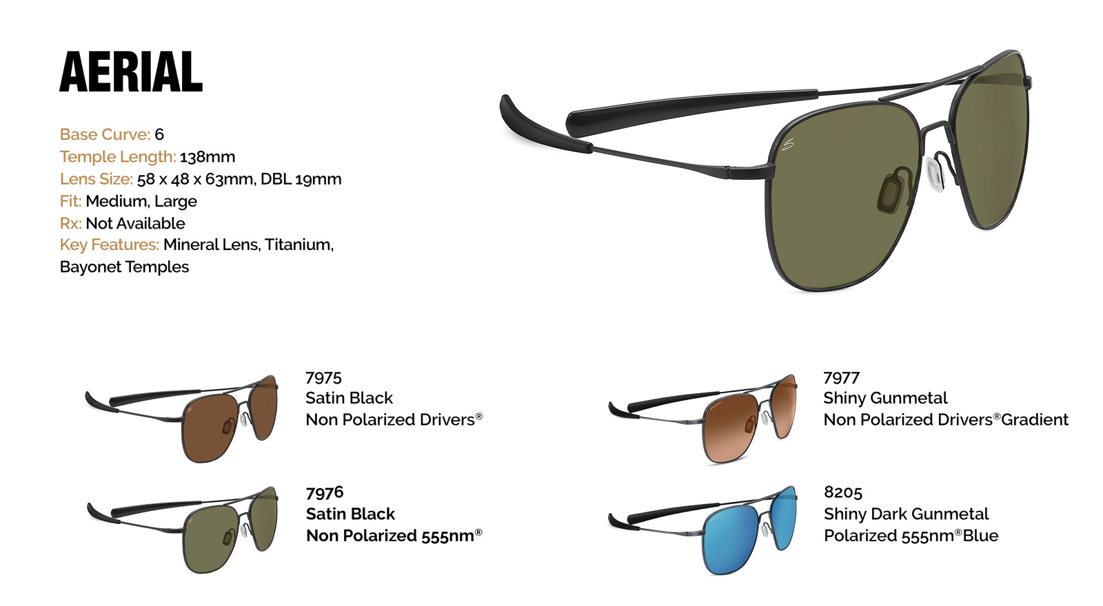 Serengeti Aerial Sunglasses