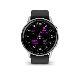 Garmin D2 Air X15 Aviator Smartwatch - Black w/ Stainless Steel Bezel