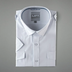 LIFT Aviation FLEXTECH Pilot Shirt Long Sleeve - White with Eyelet (Small)