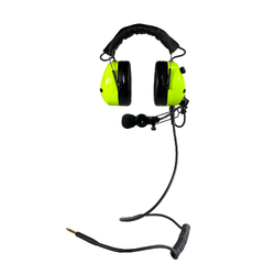 Mobileone HMP 12PB Milspec Pushback Headset - Single TRS Ground Crew Plug