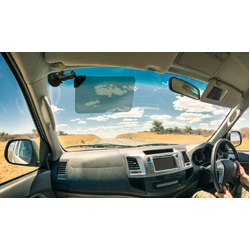 RAM® Dark Green Sun Visor with 1" Ball and Suction Cup Mount: 50% Tint