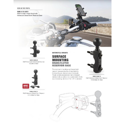 RAM® Motorcycle Brake/Clutch Reservoir & Handlebar Ball Base