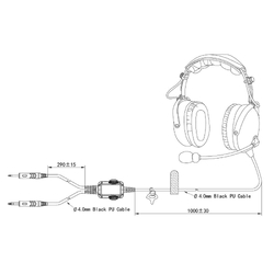 Stealth FAH 200CP Childs Pink Aviation Headset - Straight Cord - Dual GA Plugs