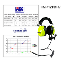 Mobileone HMP 12PB Milspec Pushback Headset - Single TRS Ground Crew Plug