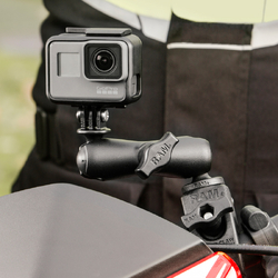 RAM® Small Tough-Claw™ Double Ball Mount with Universal Action Camera Adapter