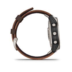 Garmin D2 Mach 1, Black, Brushed Titanium with Leather Band