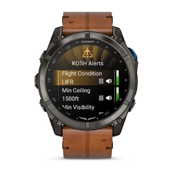 Garmin D2 Mach 2 Pro Aviator Smartwatch, 51mm Inreach & LTE / Satellite with Leather Band