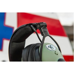 David Clark DC ONE-XH ENC Headset with Bluetooth - Coil Cord - U174 Helicopter Plug