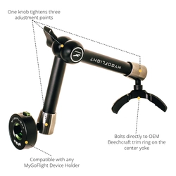 MyGoFlight Sport Mount - Flex Yoke Beech Center Collar
