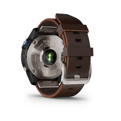 Garmin D2 Mach 1, Black, Brushed Titanium with Leather Band