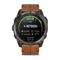 Garmin D2 Mach 2 Pro Aviator Smartwatch, 51mm Inreach & LTE / Satellite with Leather Band