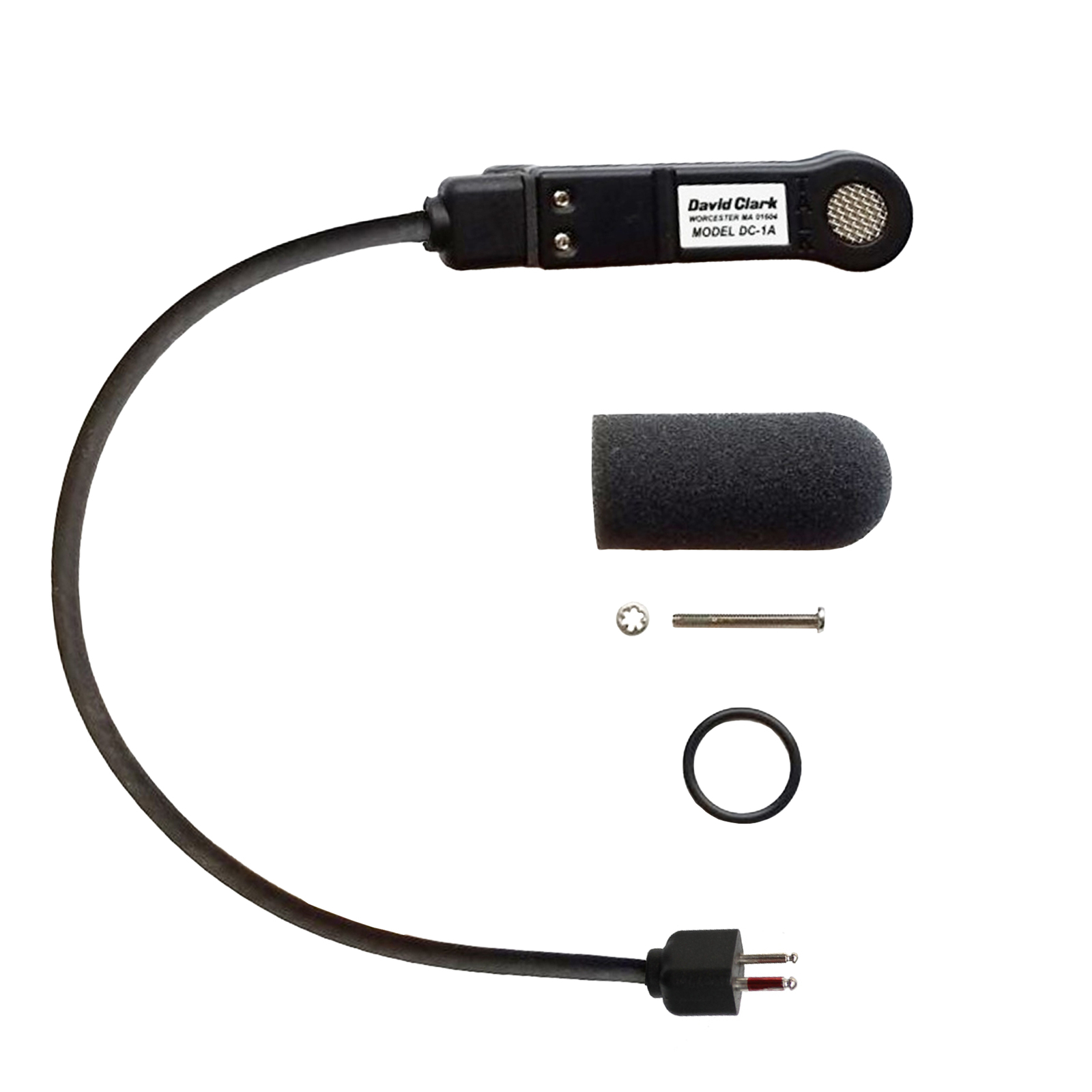 Microphone Antibruit David Clark M-7/DC Electret - Pour Communications Aéronautiques