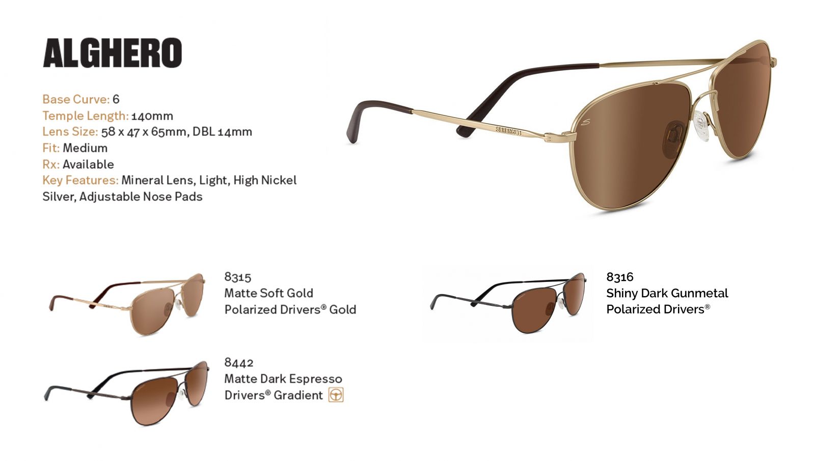 Serengeti Alghero Sunglasses