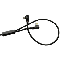 X-Naut 2 in 1 Pilot Series USB-A to Apple Lightning/Micro USB Split Cable