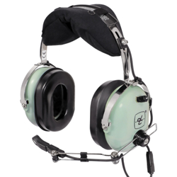 David Clark H10-76 Military Headset - Coil Cord - U174 Helicopter Plug - Low Impedance DC-87 Dynamic Microphone