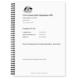 CASA CASR Part 133 (Australian Air Transport Operations - Rotorcraft) Compilation No. 100 Registered 29 October 2024