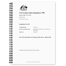 CASA CASR Part 133 (Australian Air Transport Operations - Rotorcraft) Compilation No. 101 Registered 02 April 2026