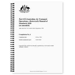 CASA Part 133 MOS (Australian Air Transport Operations - Rotorcraft) Manual of Standards 2020 - Effective 14th March 2026
