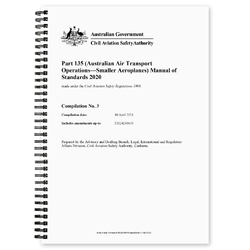 CASA Part 135 MOS (Australian Air Transport Operations - Smaller Aeroplanes) Manual of Standards 2020 - Effective 10th April 2024