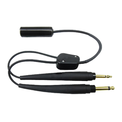 David Clark Ground Crew Headset Y Type Single Plug Ground Crew Headset to Dual GA Plugs Adapter Cord 23 Inch