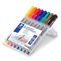 Staedtler Lumocolor® 316 Non-Permanent Markers - Fine - Wallet of 8 Assorted Colours