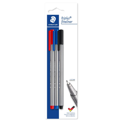 Staedtler triplus® Fineliner Assorted Red/Black/Blue 3 Pack