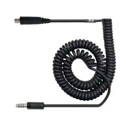 David Clark H10-60 Cord Assembly 5ft Coil Cord U-174 Helicopter Plug