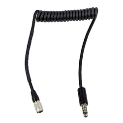 David Clark Cord Assembly, Coil Cord Single U-174 Helicopter Plug for H10-13XL ENC Headsets