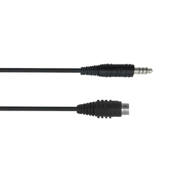David Clark Wireless System Pushback Interface Cord, Single U-174/U Helicopter Plug (Civilian)