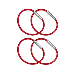 Flyboys Multi Purpose Nylon Checklist Ring 1.75" Diameter - 4 Pack (Red)