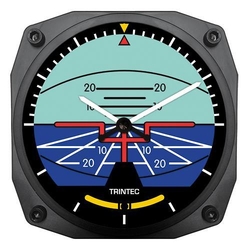 Trintec 6" Artificial Horizon Instrument Style Clock