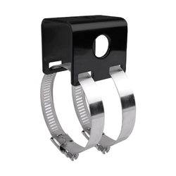 Bull Bar Antenna Bracket Black with Dual Hose Clamps