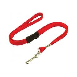 Red Lanyard with Breakaway and Swivel Clip