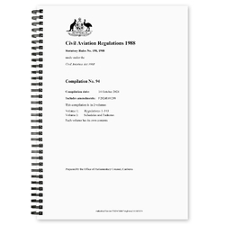 CASA CAR 1988 Civil Aviation Regulations 1988 (Volume 1 and 2) Compilation No. 94 Registered 14th October 2024