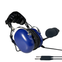 Stealth FAH 200CB Childs Blue Aviation Headset - Straight Cord - Dual GA Plugs