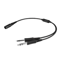 Stealth Aviation Headset Adapter - 6 Pin Lemo to  Dual GA Plug Adapter