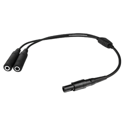 Stealth Aviation Headset Adapter - Dual GA Plugs to 6 Pin Lemo