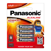 Panasonic AAA Alkaline Batteries 4 Pack