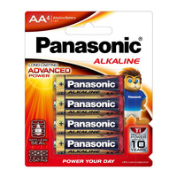 Panasonic AA Alkaline Batteries 4 Pack