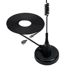 Mobile CB UHF Stainless Steel Whip Antenna Kit w/Magnetic Base