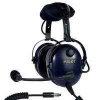 Pilot Communications PA18-50H ANR Helicopter Headset - Coiled Cord U-174 Helicopter Plug