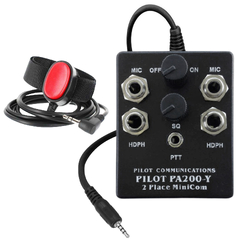 Pilot Communications PA-200Y Two Position Intercom System for Yaesu/Vertex Push in Radios