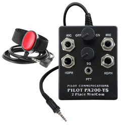 Pilot Communications PA-200YS Two Position Intercom System for Yaesu/Vertex Screw In Radios
