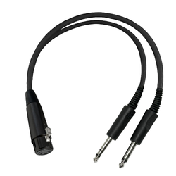 Pilot Communications XLR 5 Pin to GA Dual Plug Adapter