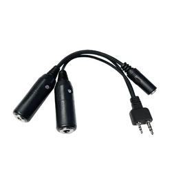 Pilot Communications Dual GA Headset Adapter for Icom A24/A6/A15 Radios / OPC-499