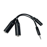 Dual Plug to Icom A5/A23 Radio Headset Adapter